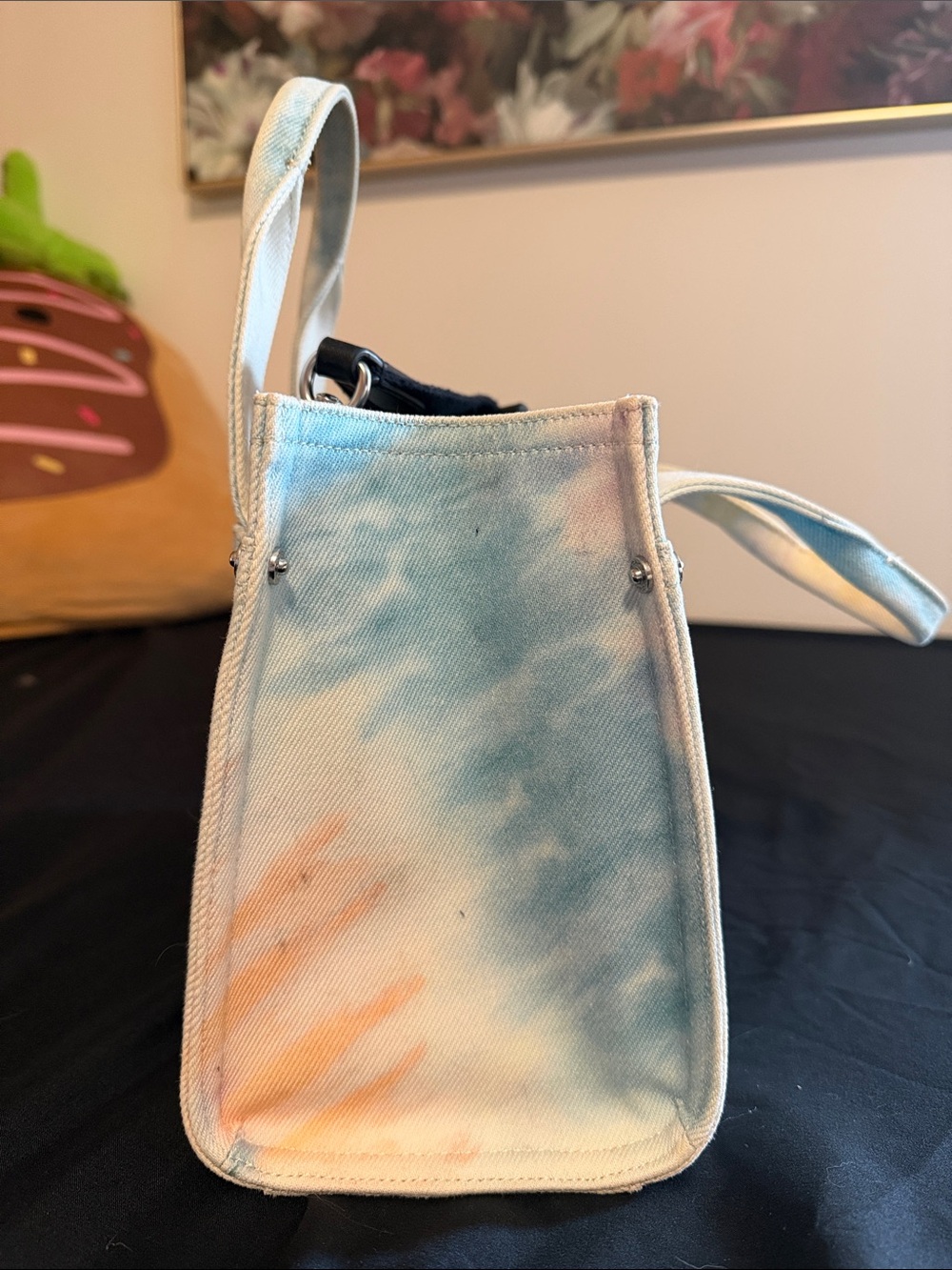 Cargo Tote Bag 26 With Rainbow Tie Dye Print - Picture 7 of 12